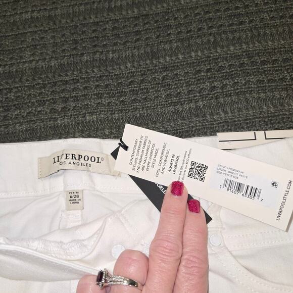 Liverpool Gia Glider skirt sz 10 petite Raw hem 80's vintage look mini skirt NWT - Picture 8 of 11